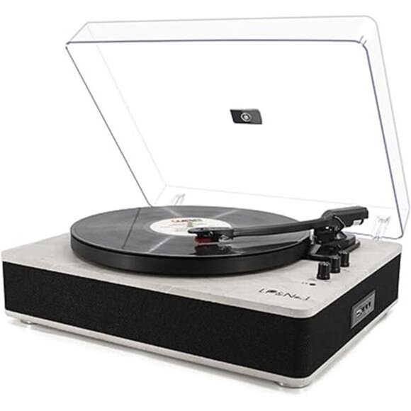Record Player wirelessTurntable with Built-in Speakers and USB Play&Recording - Picture 6 of 6
